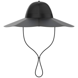 Chapeau solaire noir Ecoflow EF taille X/XL avec large bord et jugulaire pour Power Stations.