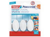 tesa Selbstklebehaken Weiss oval 3 Stk. mit 4 x Powerstrips Small tesa Selbstklebehaken Weiss oval 3 Stk. mit 4 x Powerstrips Small