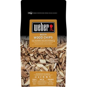 Trucioli di affumicatura Weber Faggio in sacchetto, adatti per griglie a carbone e a gas.