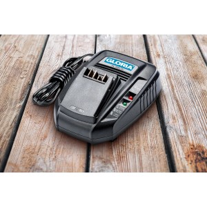 Caricabatterie rapido Bosch AL 1830 CV per batterie Gloria 18 V, adatto per utensili da giardino.