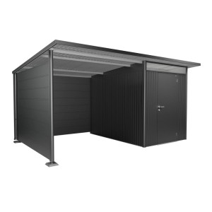 Panneau latéral Biohort gris foncé métallisé pour toit latéral AvantGarde, protection contre les intempéries pour abri de jardin.