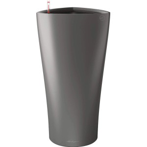 Lechuza Delta Premium, colonne de plantation, 75 cm de haut, anthracite métallisé. Colonne élégante avec système d'arrosage.