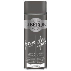 Libéron Sprühfarbe Zinn metallisch, Effektfarbe für Oberflächen aller Art.