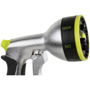 Pistolet d'arrosage Aquajet avec 8 jets pour un arrosage polyvalent.