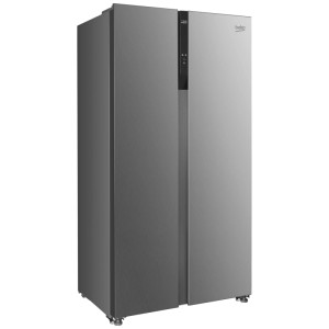 Réfrigérateur-congélateur Beko SBS300 side-by-side aspect inox, 521 l, système No-Frost.