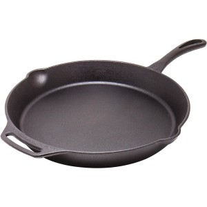 Poêle à feu Petromax FP35-T, poêle en fonte noire avec manche, Ø 35 cm, idéale pour le barbecue.