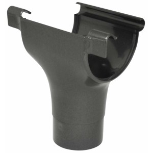 Raccordo per grondaia Marley RG 75/53, forma semicircolare, antracite metallizzato.