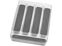 Wenko Portaposate in plastica Grigio Trasparente 23,5 x 32,5 cm