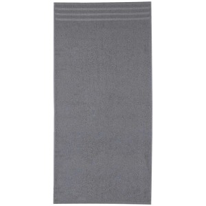 Serviette de bain gris foncé Kleine Wolke Royal, 70x140 cm, coton avec bordure simple.