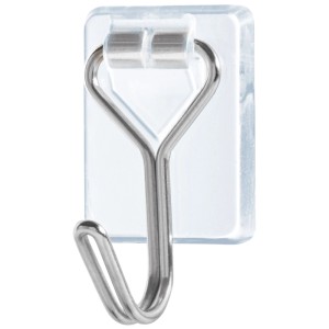 Gancio trasparente autoadesivo Tesa Powerstrips, portata fino a 0,5 kg.