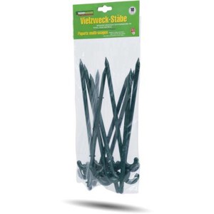 Paquet de piquets multi-usages verts Windhager, 25 cm, pour jardin, balcon et maison.