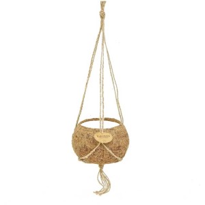 Cesto sospeso Kokodama, Ø 15 cm, in fibra di cocco. Fioriera pensile per piante da interno, aspetto naturale.