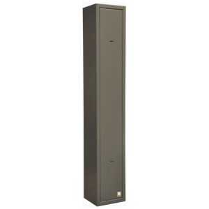 Armoire à fusils noire pour 4 armes longues, armoire de rangement verrouillable.