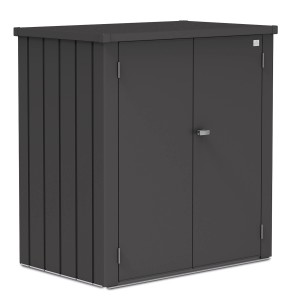 Armoire de terrasse Biohort Romeo Gr. L en gris foncé, idéale pour balcon et terrasse.