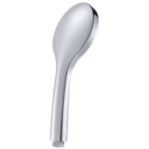 Soffione doccia cromato KWC FIT-E easy con getto pieno per un'esperienza doccia moderna.