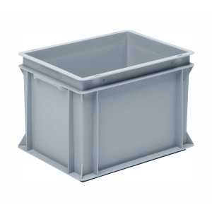 Contenitore Rako grigio, 25 l, scatola di stoccaggio impilabile in plastica robusta.