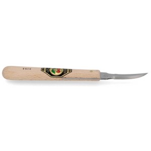 Kirschen Kerbschnitz-Messer No. 3353 con manico in legno e lama curva per intaglio fine.