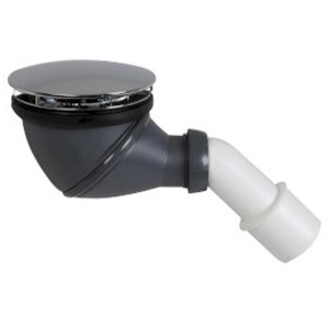Siphon Cersanit pour receveur de douche Tako, raccord de vidange en plastique et métal.