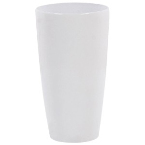 Pot de fleurs blanc Beliani Tseria en mélange argile-fibre, Ø 32 cm, hauteur 58 cm.