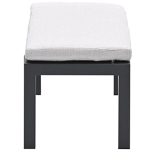 Banc de sport noir Garden Impressions Elati en aluminium avec coussin.