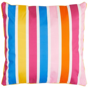 Coussin Andiamo Helia rayé multicolore, 40x40 cm. Coussin décoratif pour intérieur et extérieur.