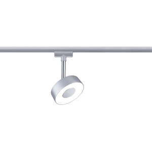 Spot LED Paulmann URail Circle, 5W, chrome mat, pour systèmes de rails.