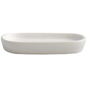 Portasapone MSV Maonie in ceramica bianca, forma ovale.