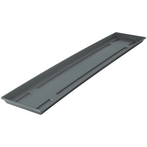 Soucoupe pour jardinière Geli, env. 100 cm, anthracite, pour bacs d'arrosage.