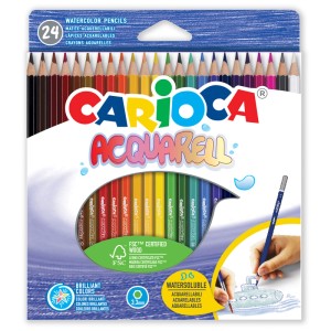 Carioca Acquarell Farbstifte, 24 Stk. Aquarellstifte im Etui.