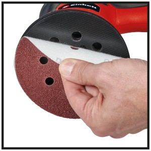 Ponceuse excentrique Einhell TC-RS 425 : Changement du disque abrasif.