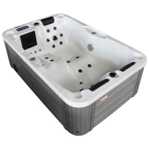 Spa extérieur Sonnenkönig Kreta White pour 2 personnes avec LED et radio.