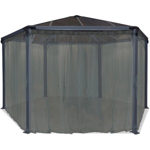 Zanzariera esagonale antracite Palram Canopia per gazebo Roma/Milano.