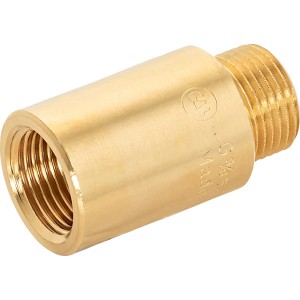 Prolunga rubinetto in ottone, 14,9 mm x 16,7 mm, lunga 30 mm, per raccordi filettati.