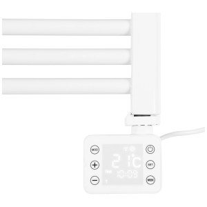 Radiateur infrarouge blanc Eurom Sani 400 Wifi en métal, vue détaillée du radiateur.