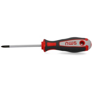 Tournevis cruciforme PH1 avec manche ergonomique et lame de 80 mm.