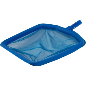 Écumoire de piscine Steinbach bleue avec filet et cadre en plastique renforcé.