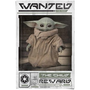 Maxiposter Star Wars The Mandalorian – Wanted: The Child, 61x91,5 cm. Poster mit Baby Yoda "Steckbrief".