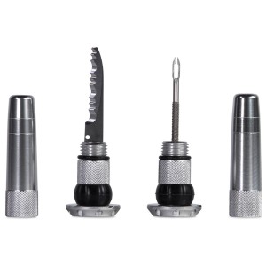 Muc-Off Pannenkit Stealth Tubeless Puncture Plugs, silbernes Reparaturset für Tubeless-Reifen.