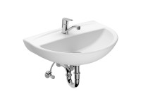 Baliv Waschtisch 60 cm mit Armaturen und Siphon Weiss Baliv Waschtisch 60 cm mit Armaturen und Siphon Weiss