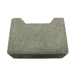 Pavé autobloquant en béton, bordure, forme double T pour pavage.
