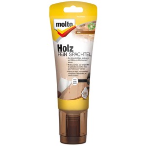 Molto Holz-Feinspachtel, weiss, 400g Tube für Holzreparaturen und Ausbesserungen.