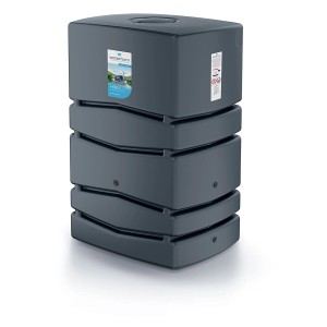 Waterform Aqua Tower, serbatoio acqua piovana, 450 l, antracite. Contenitore pioggia quadrato per giardino.