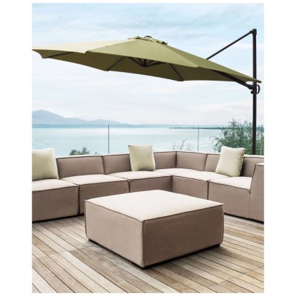 Beliani Ampelschirm Savona II Olivgrün 254 x 295 x 295 cm
