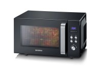 Severin Mikrowelle Flat Bed MW7763 Edelstahl Schwarz 25 l / 900 W Grill 1'000 W