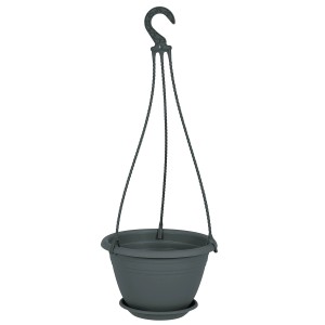 Suspension anthracite Geli Galicia, Ø 25 cm, avec crochet et soucoupe.