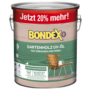 Dose Bondex Gartenholz UV-Öl 3l, farblos, für Holzschutz und Pflege im Außenbereich.