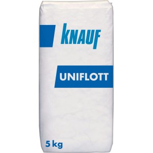 Sacco di stucco Knauf Uniflott, 5 kg, per stuccatura di cartongesso per interni.