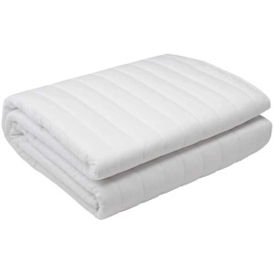 Coperta termica bianca Sonnenkönig Milly, 190x90 cm, trapuntata e piegata.