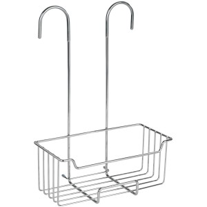 Wenko Duschcaddy Milo en acier inoxydable, panier à suspendre pour accessoires de douche.