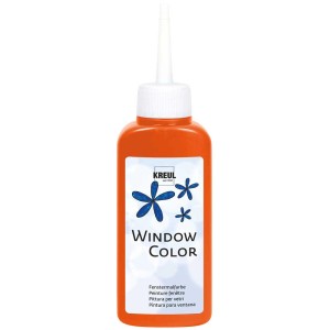 Kreul Window Color Fensterfarbe in Orange, 80ml Flasche für Fensterbilder.